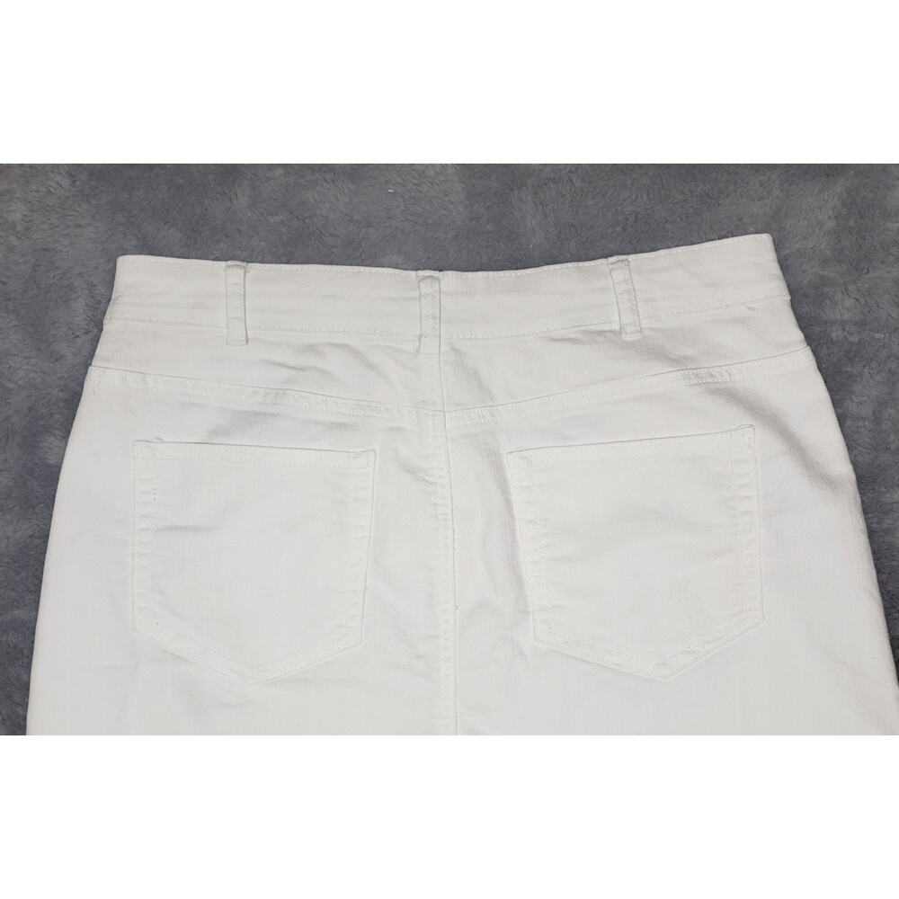 Vintage Jaclyn Smith 2010s White Denim Skirt Women’s 14 Stretch Pockets - Picture 6 of 9